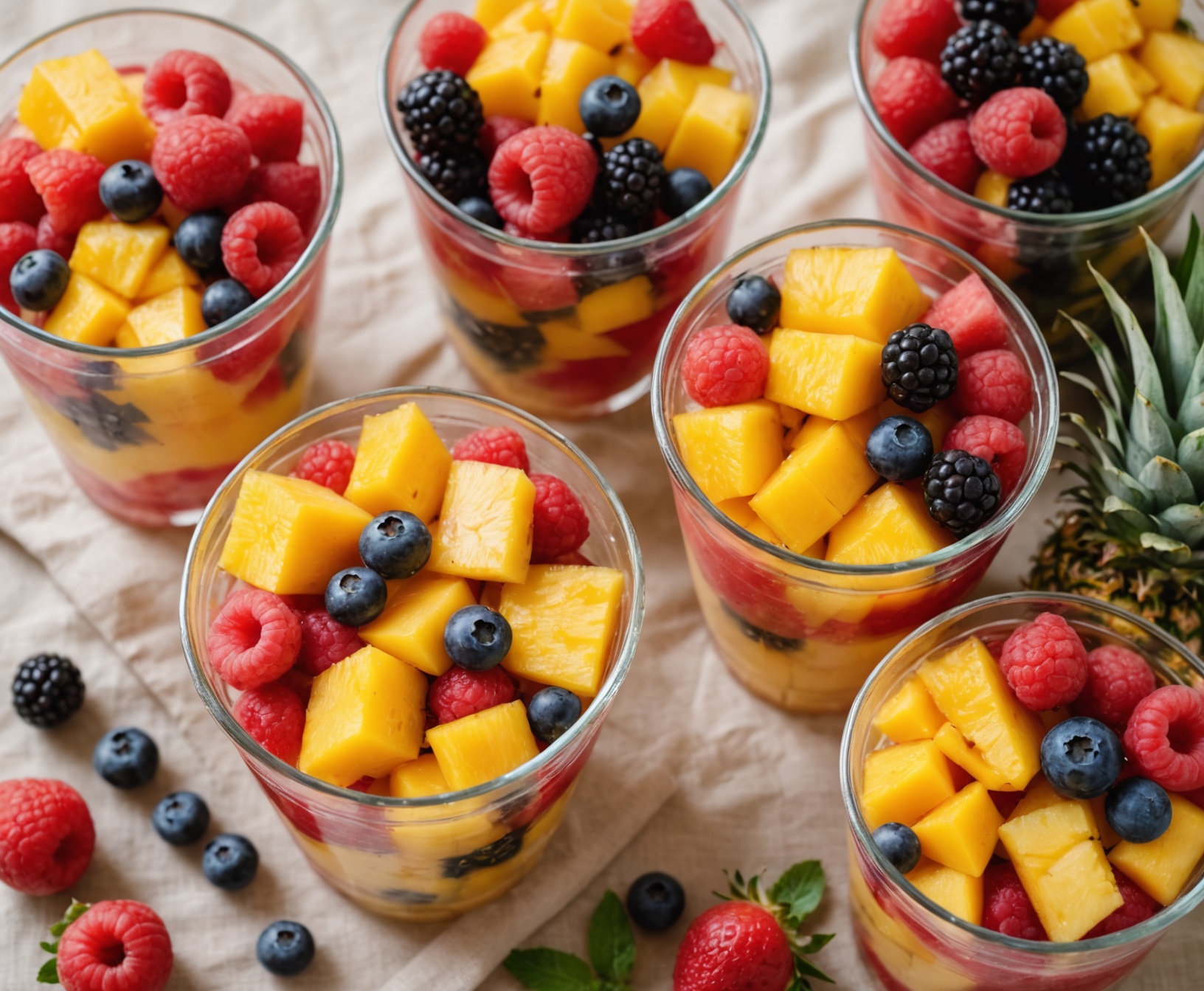 Fresh fruit cups