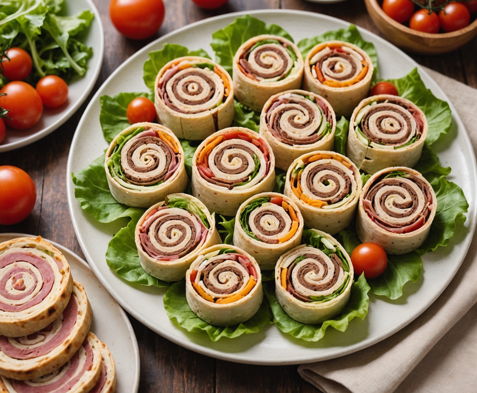Wrap-up pinwheel tray