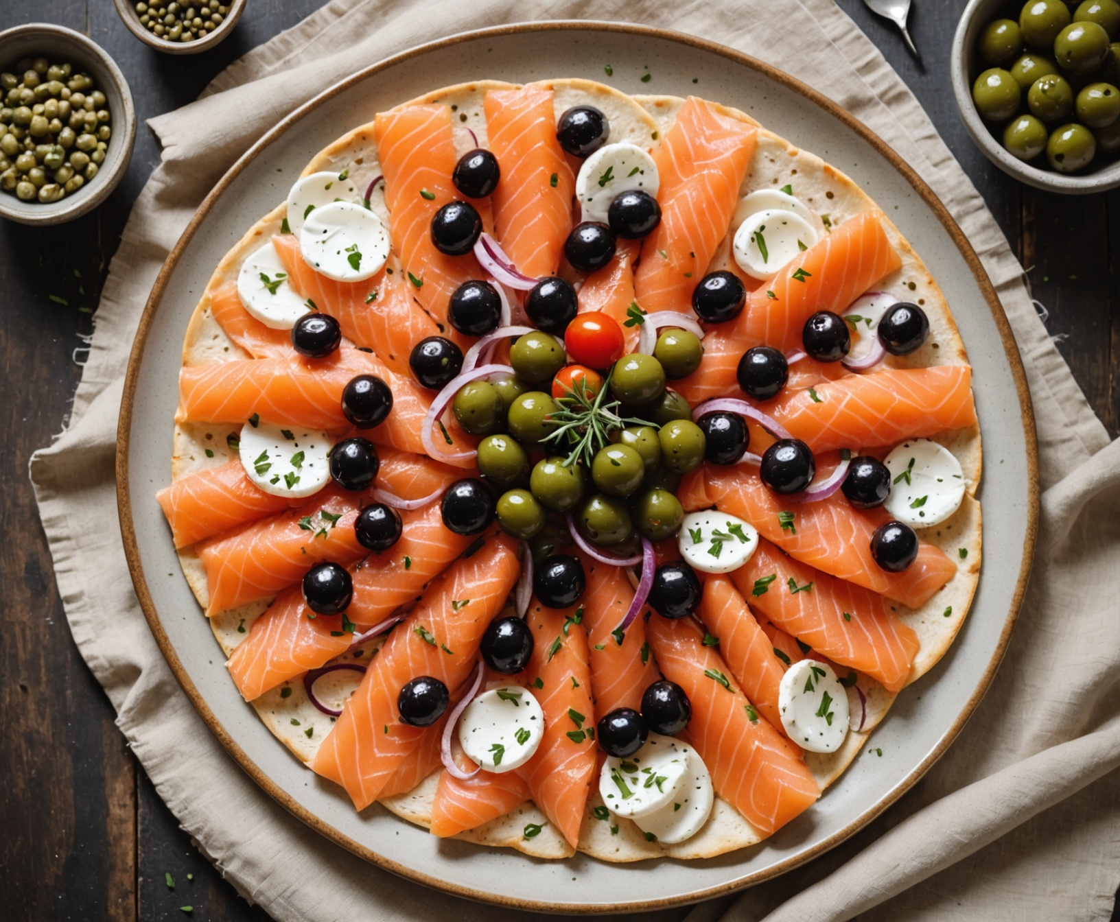 Smoked salmon platter